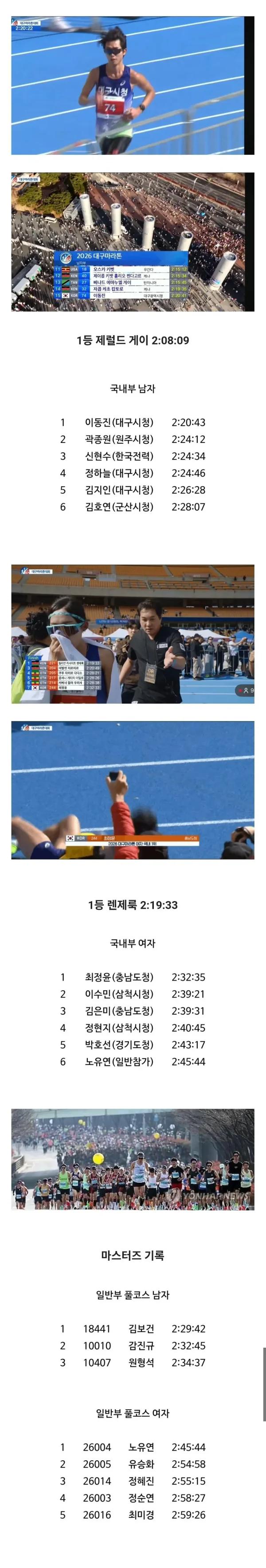 심각한 한국 마라톤 근황 ㄷㄷ.