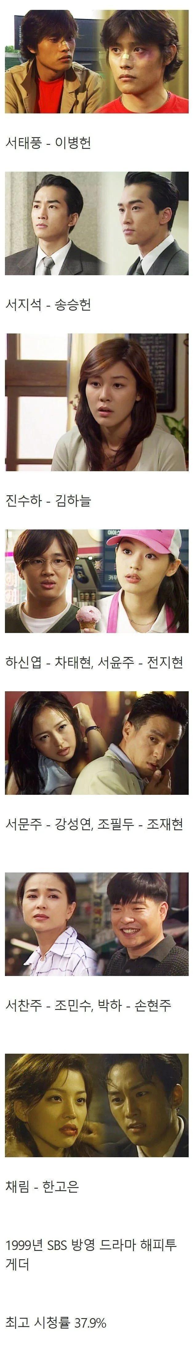 한국 역사상 다시는 나오기 힘든 초호화 드라마 캐스팅